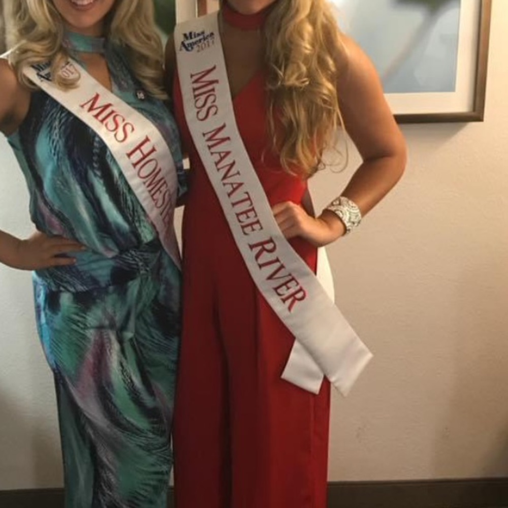 Red Wide Leg Jumpsuit